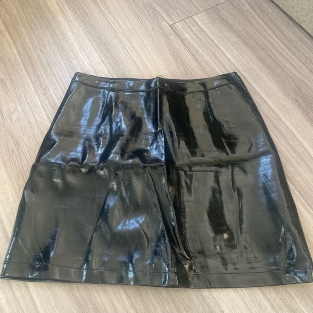 Primark Glossy Black Mini Skirt
